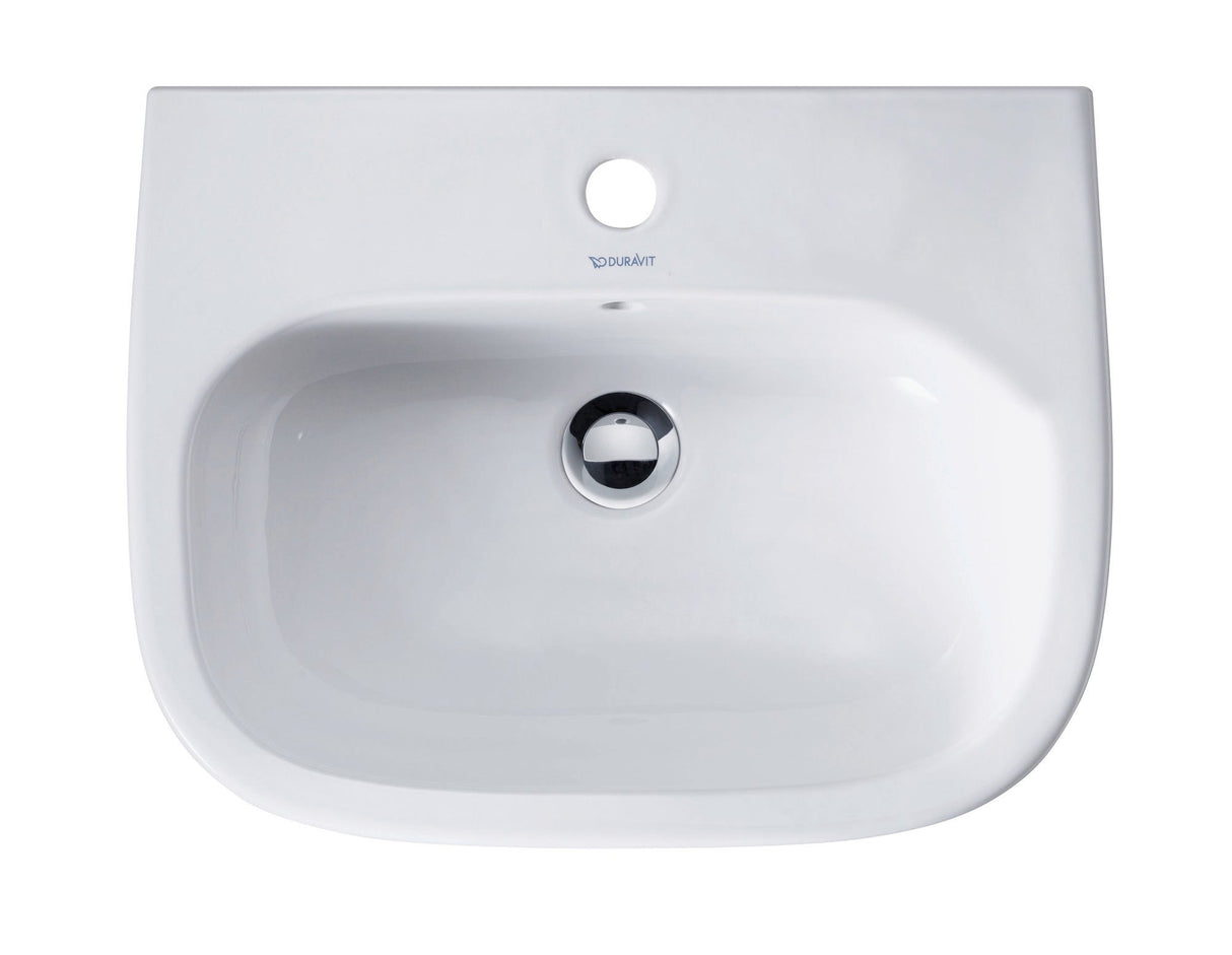 Duravit D-Code Waschtisch, weiß, Keramik, hängend, 1 Waschplatz, mit Überlauf