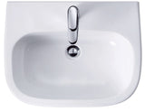 Duravit D-Code Waschtisch, weiß, Keramik, hängend, 1 Waschplatz, mit Überlauf