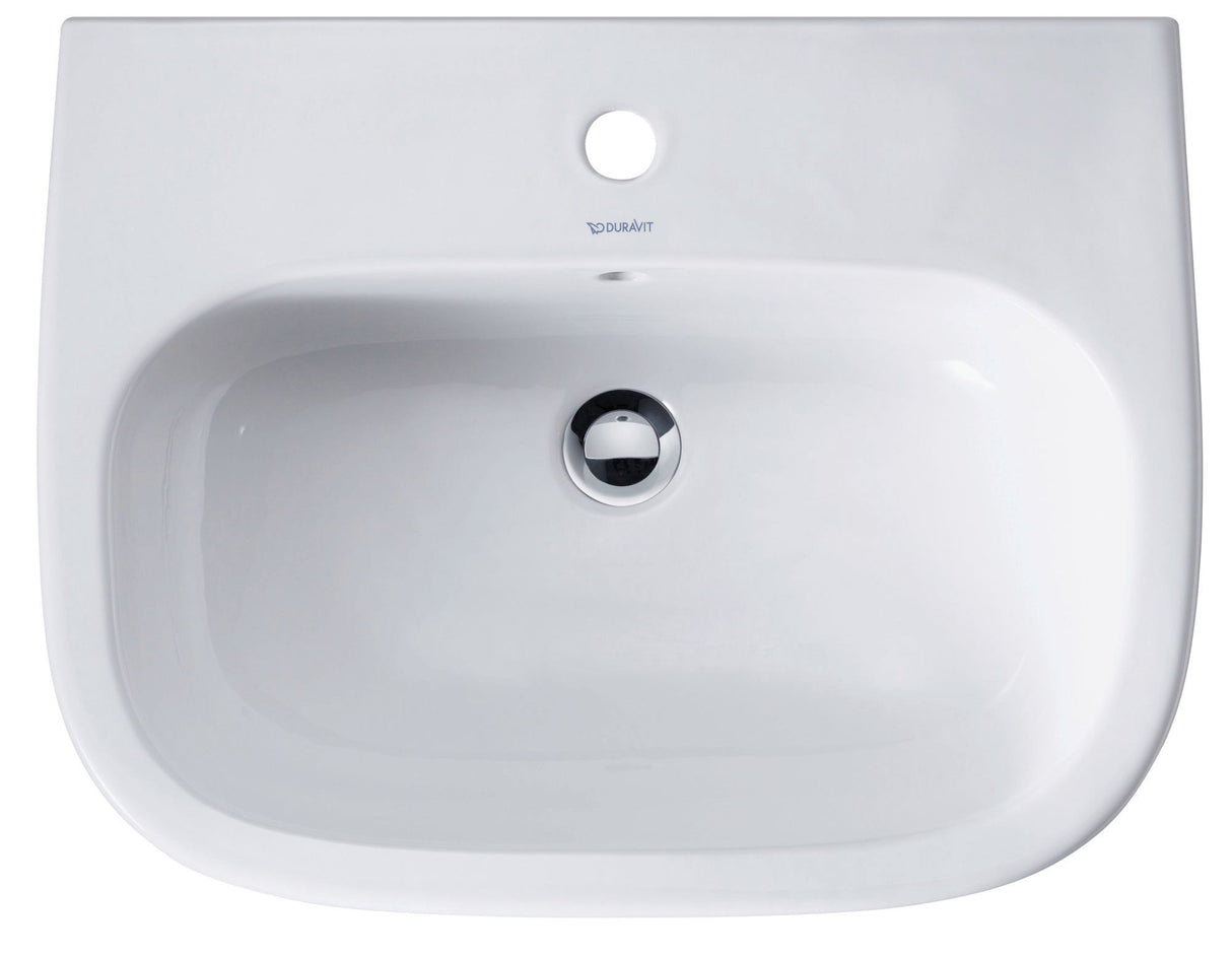 Duravit D-Code Waschtisch, weiß, Keramik, hängend, 1 Waschplatz, mit Überlauf