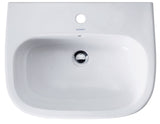 Duravit D-Code Waschtisch, weiß, Keramik, hängend, 1 Waschplatz, mit Überlauf