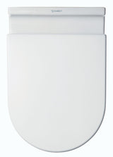 Duravit Starck 3 WC-Sitz, D-förmig, weiß glänzend, Duroplast, Edelstahl-Scharnier
