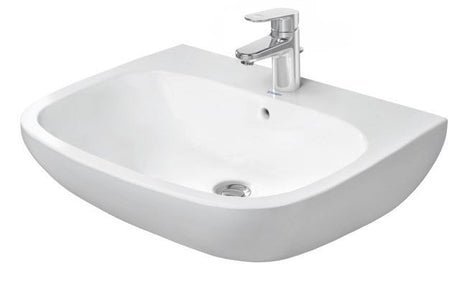 Duravit D-Code Waschtisch, weiß, Keramik, hängend, 1 Waschplatz, mit Überlauf