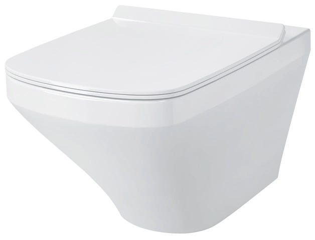 DU WC-Sitz DuraStyle mit SoftClose Scharniere edelstahl, weiß