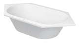 DU D-Code Badew. 6Eck 1900x900 Einbau Rückenschr.2 L/R, Weiß