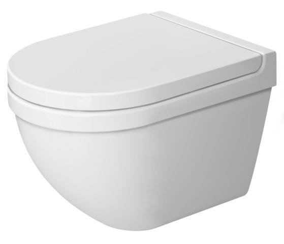 Duravit Starck 3 WC-Sitz, D-förmig, weiß glänzend, Duroplast, Edelstahl-Scharnier