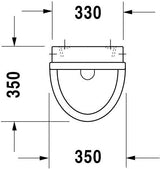 DU Urinal Starck 3, Zulauf von hinten absaugend, o.Deckel, o.Fliege, weiß