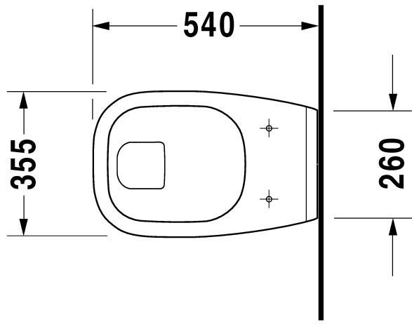 DU Wand-WC D-Code 540 mm Flachspüler, weiß