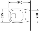DU Wand-WC D-Code 540 mm Flachspüler, weiß