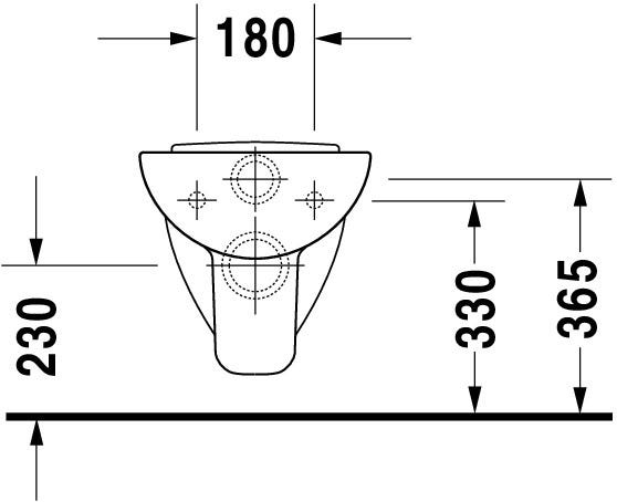 DU Wand-WC D-Code 540 mm Flachspüler, weiß