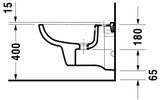 DU Wand-Bidet D-Code 545 mm mit ÜL, mit HLB, 1 HL, weiß
