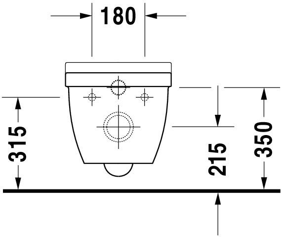 Duravit Starck 3 WC-Set wandhängend, weiß Hochglanz, Tiefspüler, mit WC-Sitz und Absenkautomatik