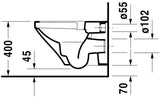 DU WWC-Set DuraStyle, rimless, Durafix TS,weiß, inkl.WC-Sitz m.Absenkautomatik