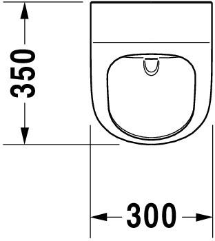 DU Urinal ME by Starck, Zulauf v.hinten rimless, ohne Fliege, weiß