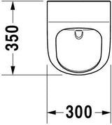 DU Urinal ME by Starck, Zulauf v.hinten rimless, ohne Fliege, weiß