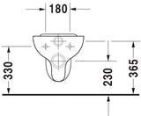 DU Wand-WC Design Classics Hornberg Tiefspüler, Wand, Keramik, glänzend, Spülwasser 6 l, Spülrand halb offen, Abgang waagerecht, S-förmiger Abfluss, Maße 530x360x340 mm