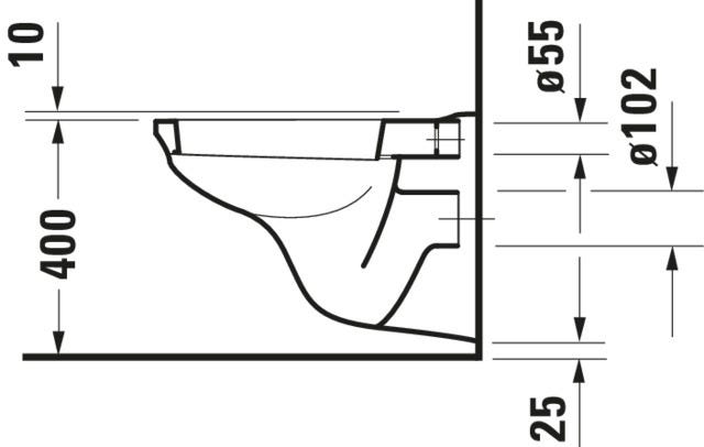 DU Wand-WC D-Code basic 560 mm Tiefspüler, weiß