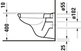 DU Wand-WC D-Code basic 560 mm Tiefspüler, weiß