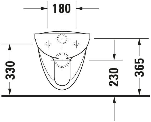 DU Wand-WC D-Code basic 560 mm Tiefspüler, weiß
