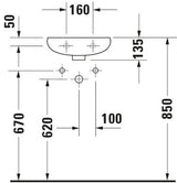 DU HWB Design Classics Comp. 365 mm m.ÜL, m.HLB, HL-Vst.li./re., weiß