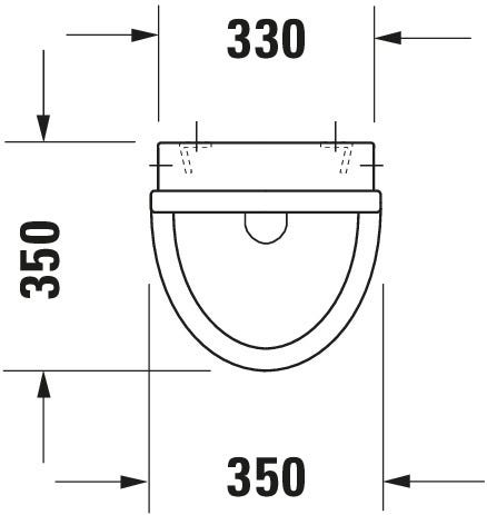 DU Urinal Starck 3, Zulauf von hinten absaugend, o.Deckel, o.Fliege, weiß