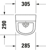 DU Urinal D-Code, Zulauf von hinten rimless, ohne Fliege, weiß
