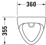 DU Design Classics Urinal Bill, Zul.v.h. absaugend, o.Deckel, o.Fliege, weiß