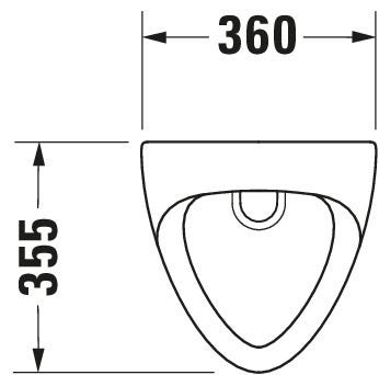 DU Design Classics Urinal Bill, Zul.v.h. absaugend, o.Deckel, o.Fliege, weiß