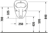 DU Design Classics Urinal Bill, Zul.v.h. absaugend, o.Deckel, o.Fliege, weiß