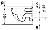 DU Wand-WC Starck 3 540 mm Tiefspüler, weiß
