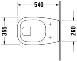 DU Wand-WC D-Code 540 mm Flachspüler, weiß