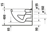 DU Wand-WC D-Code 540 mm Flachspüler, weiß