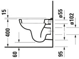 DU Wand-WC D-Code Compact 480 mm Tiefspüler, weiß