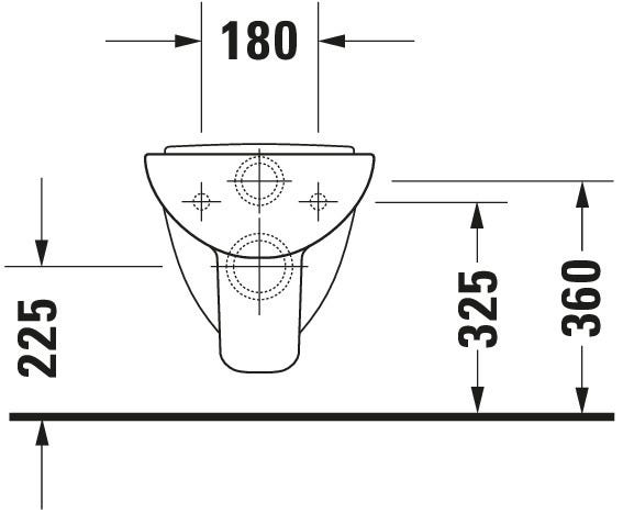 DU Wand-WC D-Code Compact 480 mm Tiefspüler, weiß