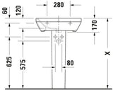 Duravit DuraStyle Waschtisch, weiß, rechteckig, 1 Waschplatz, hängende Montage, mit Überlauf