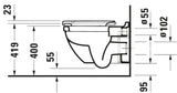 Duravit Starck 3 WC-Sitz, D-förmig, weiß glänzend, Duroplast, Edelstahl-Scharnier