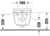 Duravit Starck 3 WC-Sitz, D-förmig, weiß glänzend, Duroplast, Edelstahl-Scharnier