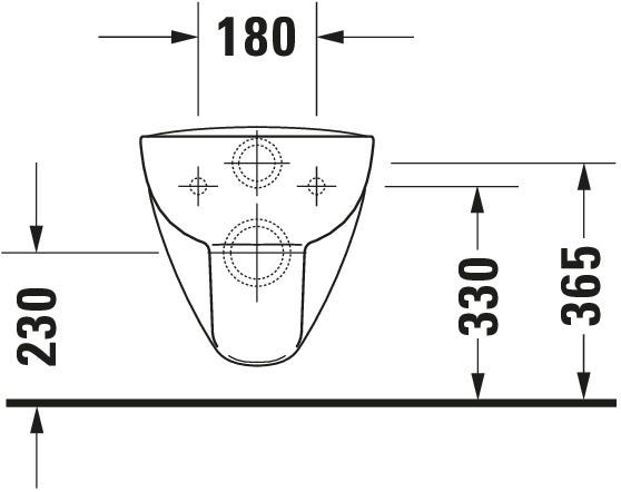 DU Wand-WC D-Code 545mm, weiß rimless, Tiefspüler, 4,5Liter
