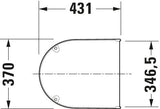 Duravit Starck 3 WC-Sitz, D-förmig, weiß glänzend, Duroplast, Edelstahl-Scharnier