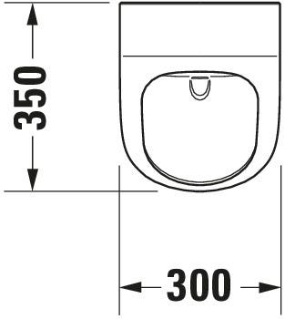 DU Urinal ME by Starck, Zulauf v.hinten rimless, ohne Fliege, weiß