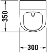 DU Urinal ME by Starck, Zulauf v.hinten rimless, ohne Fliege, weiß