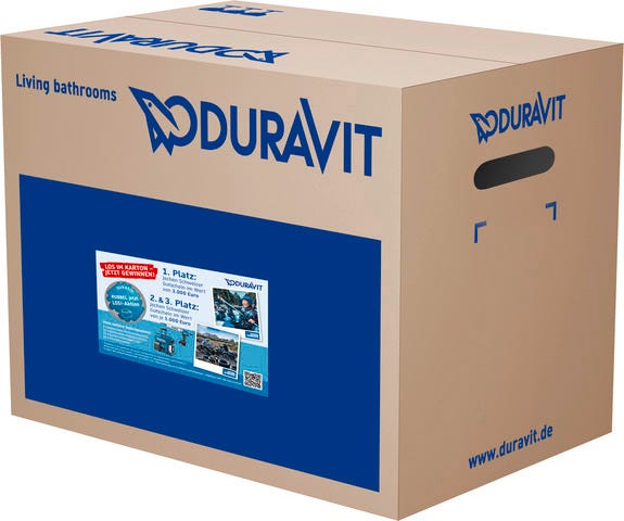 Duravit ME by Starck WC-Set wandhängend Hygiene Flush inkl. WC-Sitz mit Absenkautomatik und Schallschutzset, Aktionsset mit Rubbellos