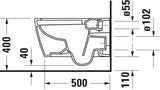 Duravit ME by Starck WC-Set wandhängend Hygiene Flush inkl. WC-Sitz mit Absenkautomatik und Schallschutzset, Aktionsset mit Rubbellos