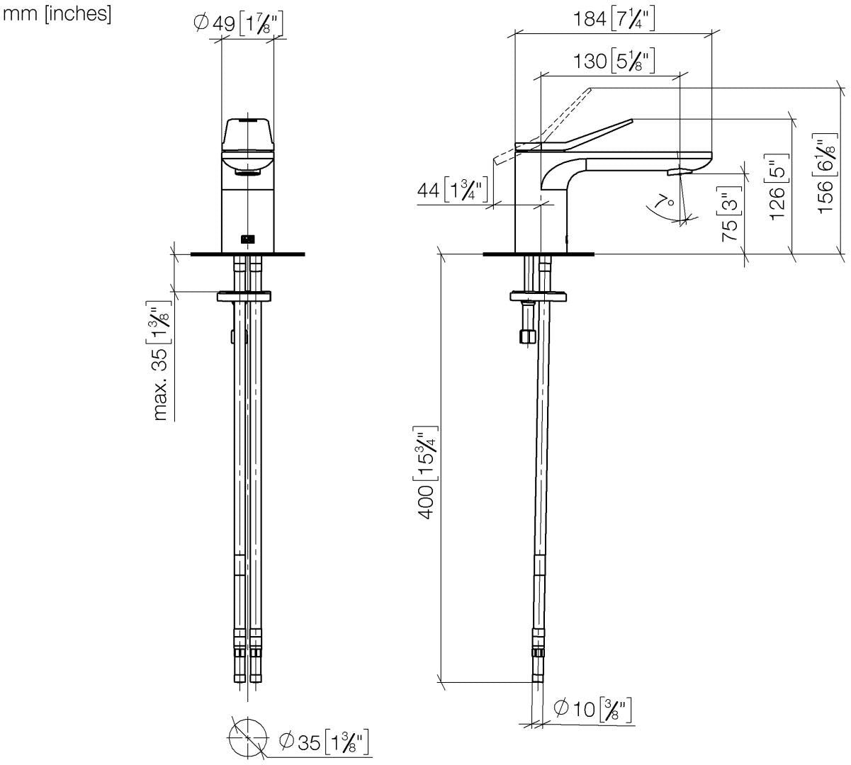 DO Waschtisch-Einhandbatterie ohne Ablaufgarnitur LISSÉ Chrom 33521845