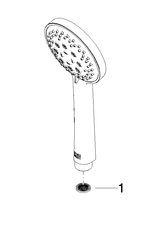 DO Handbrause SERIENNEUTRAL mit Antikalk-System und Anschluss 1/2"