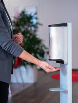 emco system 2 Sensor-Desinfektionsspenderfür Flüssigseife/DesinfektionsgelWandmodell, Edelstahl
