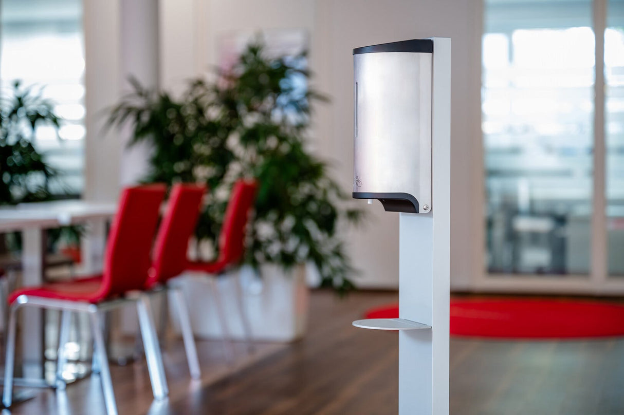 emco system 2 Sensor-Desinfektionsspenderfür Flüssigseife/DesinfektionsgelWandmodell, Edelstahl