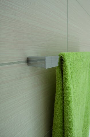 emco loft Badetuchhalter, Chrom, Wandmontage, Aluminium, verchromt, poliert