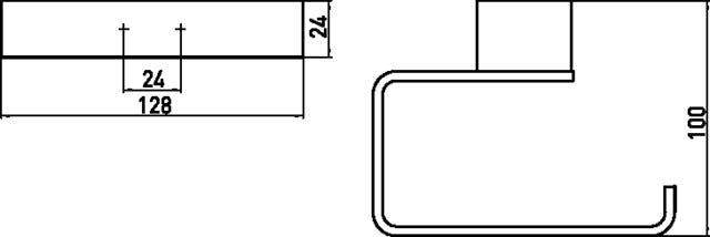 emco loft Papierhalter chrom, Wandmontage, zum Schrauben
