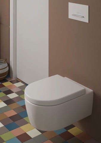 Villeroy & Boch Combi-Pack Avento, wandhängendes Tiefspül-WC oval, mit DirectFlush