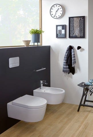 Villeroy & Boch Combi-Pack Avento, wandhängendes Tiefspül-WC oval, mit DirectFlush